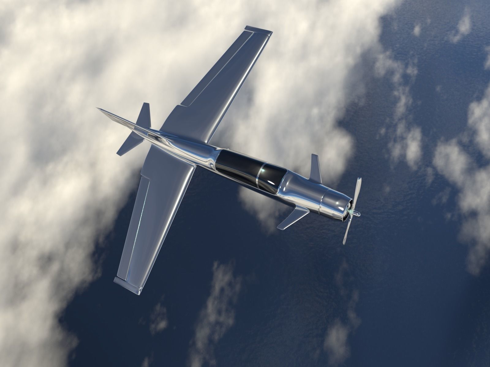 Concept Prop Plane 3D model_5