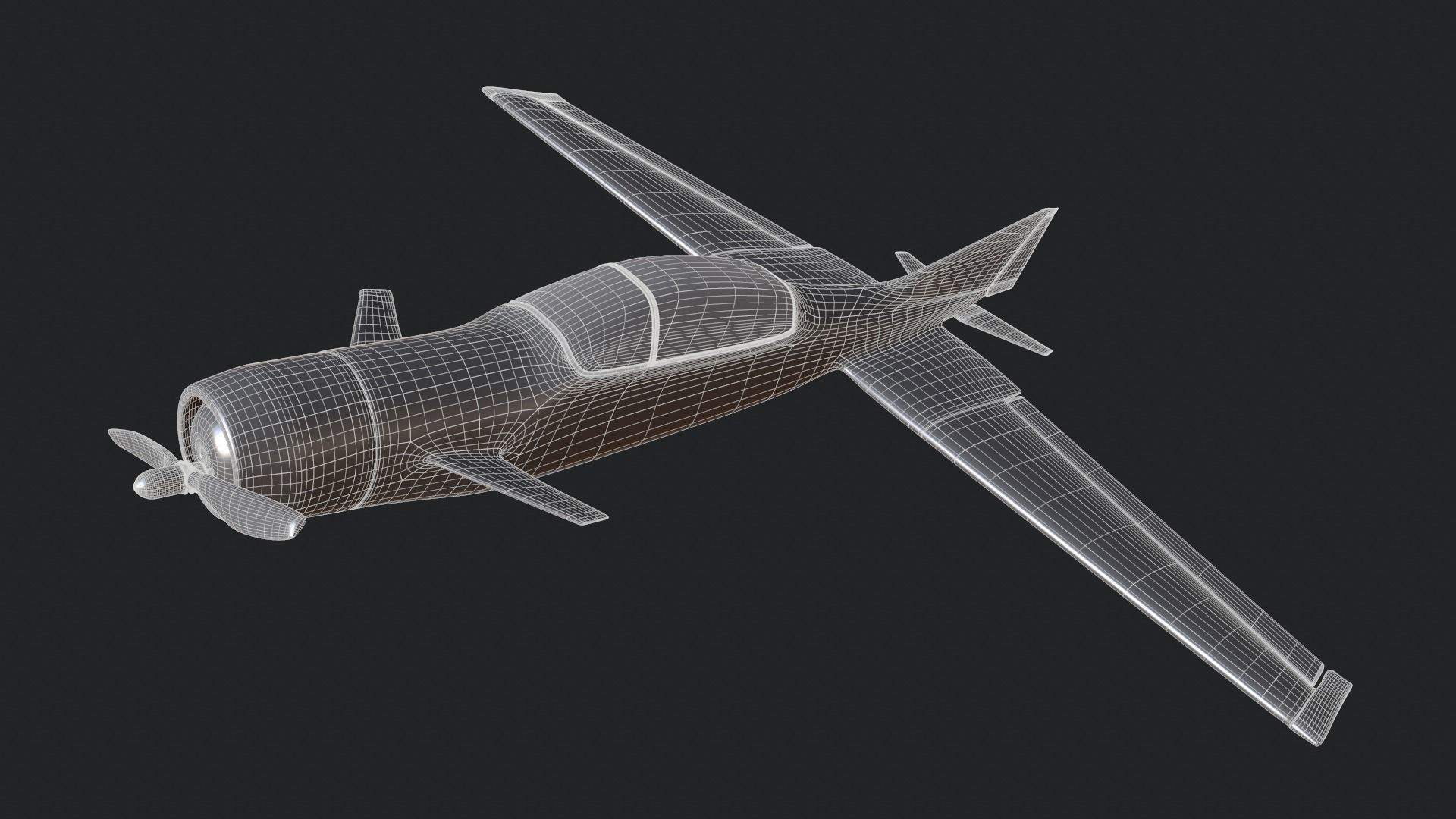 Concept Prop Plane 3D model_6