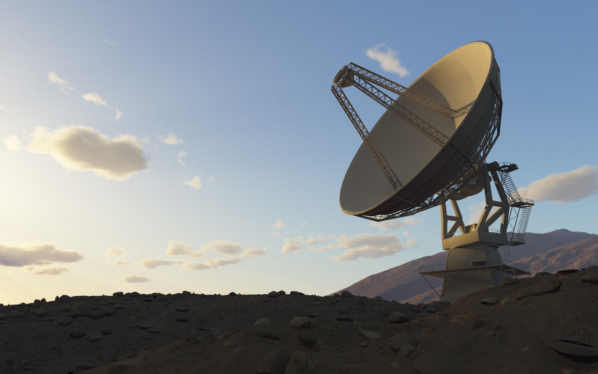 Radio Telescope Antenna 3D model_1