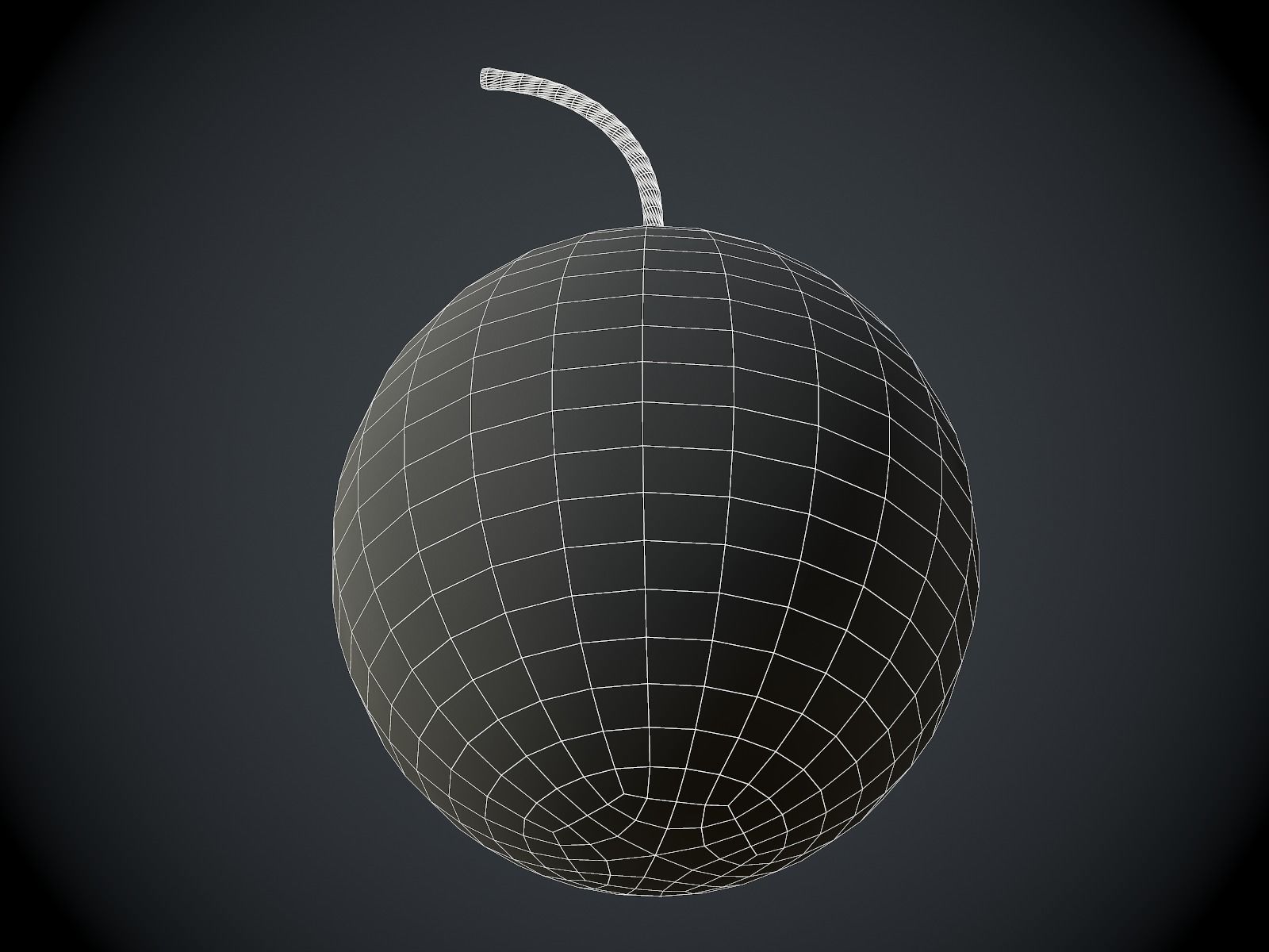 Black Cartoon Bomb 3D model_4