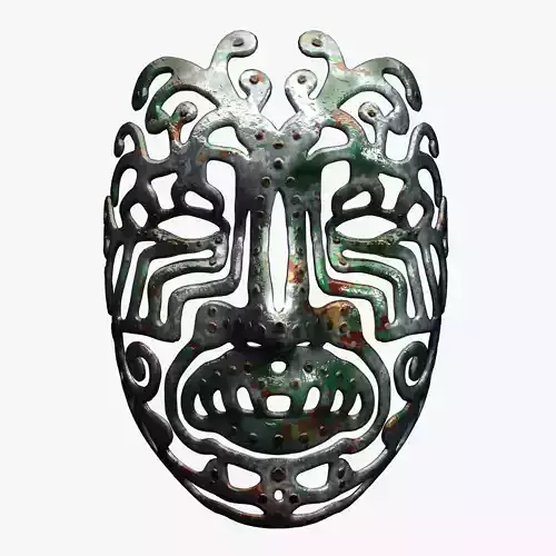 Tribal Metal Mask 3D model
