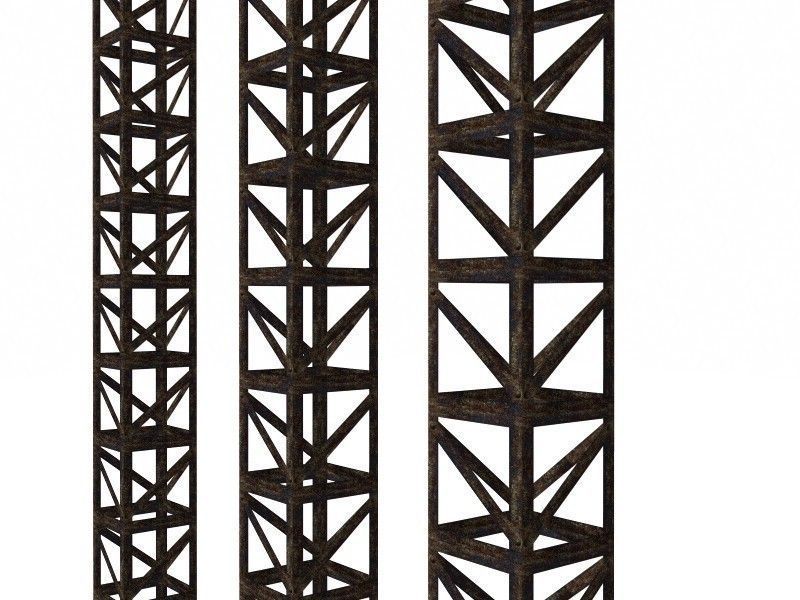 Rusty Truss Low Poly UVS 3D model_1