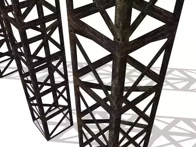 Rusty Truss Low Poly UVS