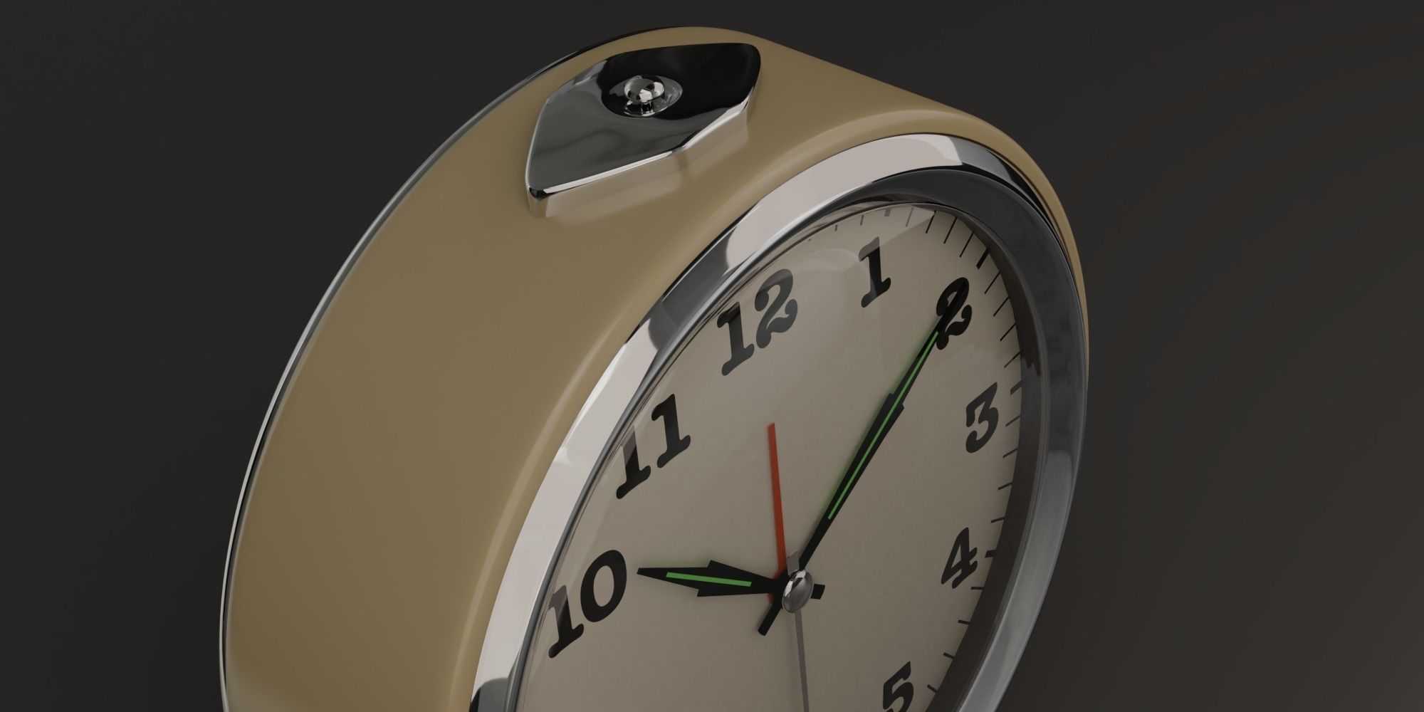 Realistic Alarm Clock 3D model_1