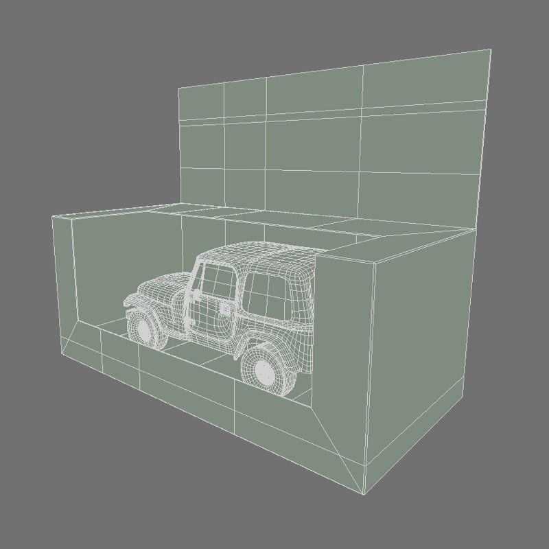 Yellow Toy Car in a Package 3D model_7