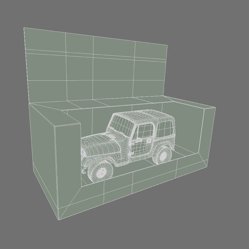 Yellow Toy Car in a Package 3D model_6