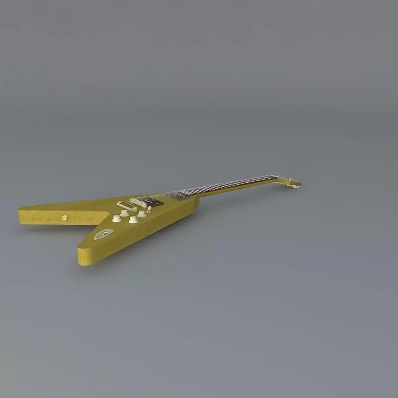Gibson flying V guitar Free 3D model