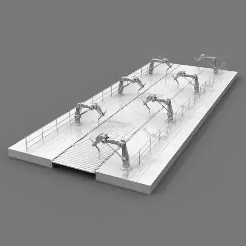 Robotic Assembly Line 3D model