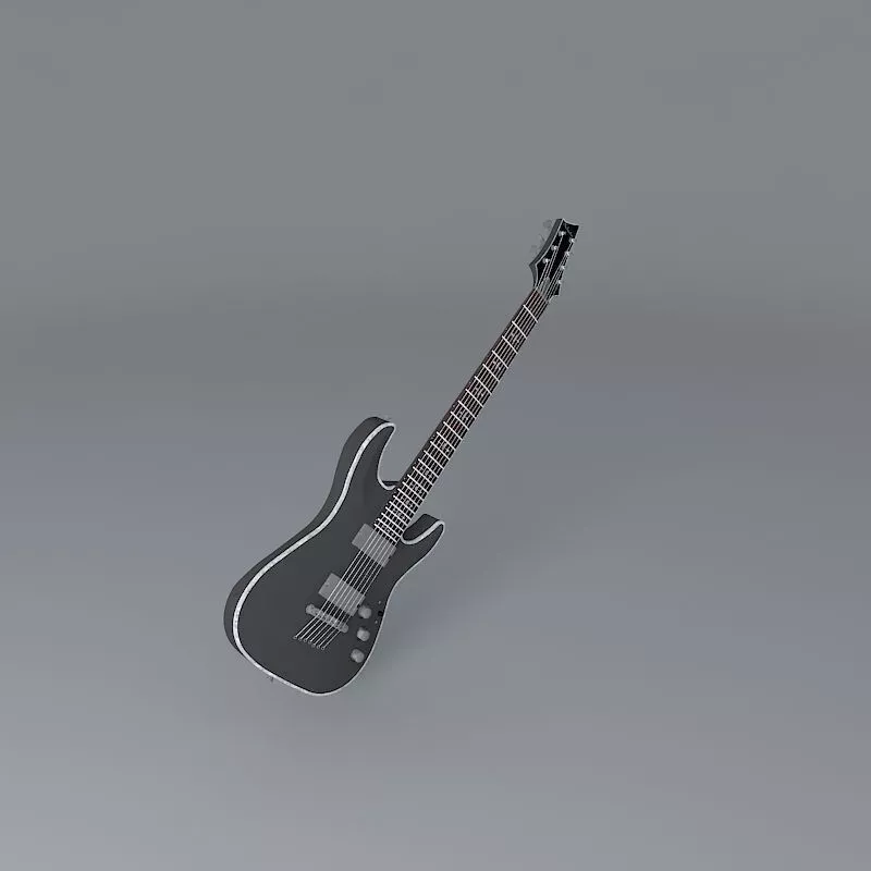 Schecter Hellraiser C7 guitar Free 3D model