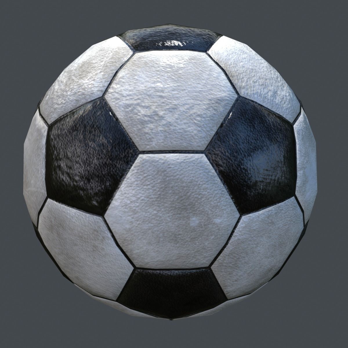 Soccer Ball Low Poly 3D model_6