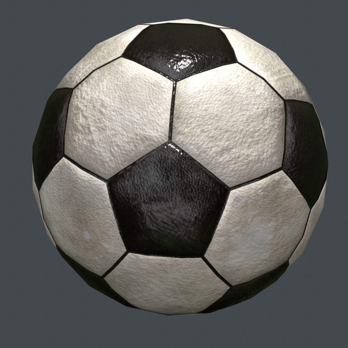 Soccer Ball Low Poly 3D model_2