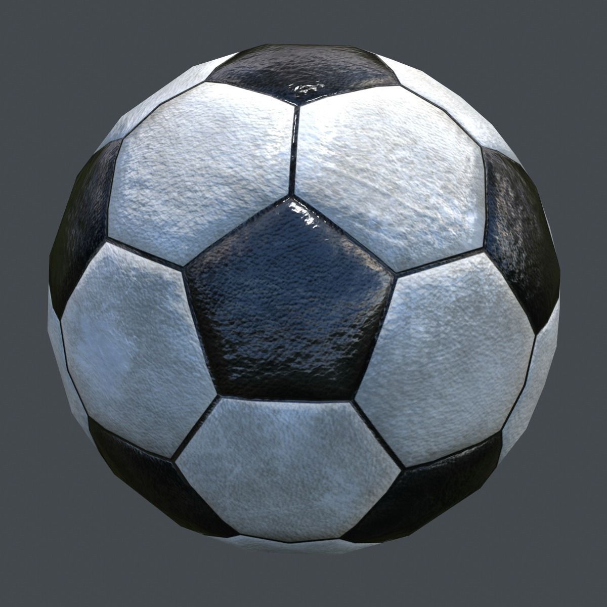 Soccer Ball Low Poly 3D model_5