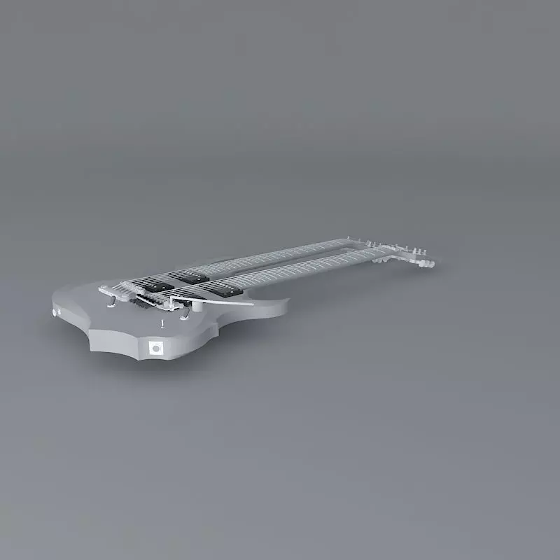 ESP Custom shop F series double neck guitar Free 3D model_0