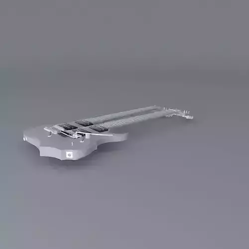 ESP Custom shop F series double neck guitar Free 3D model