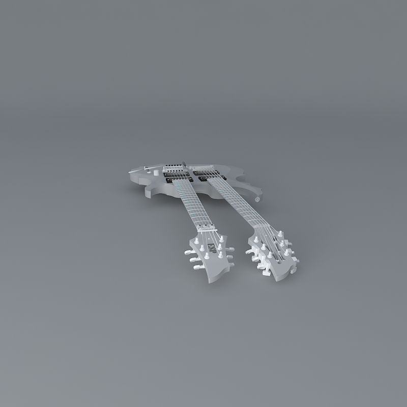 ESP Custom shop F series double neck guitar Free 3D model_2