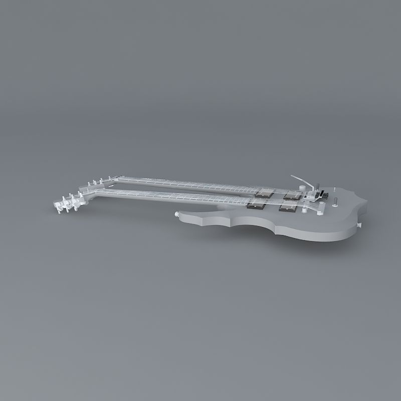 ESP Custom shop F series double neck guitar Free 3D model_1