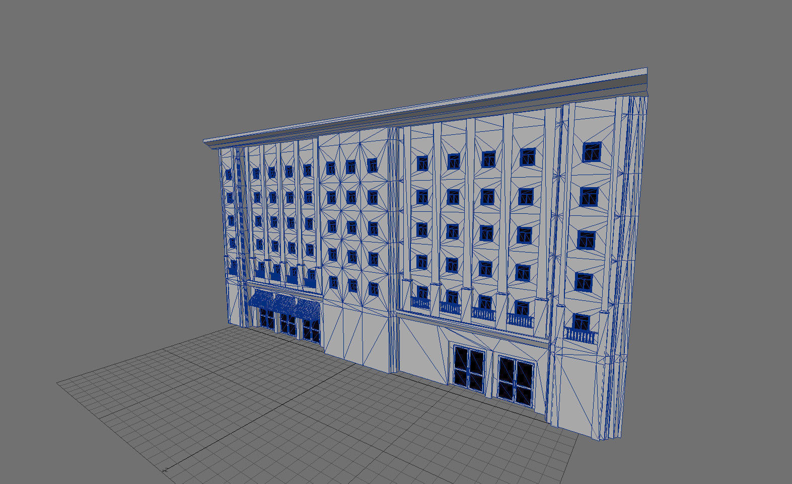 European Building Facade 3D model_6
