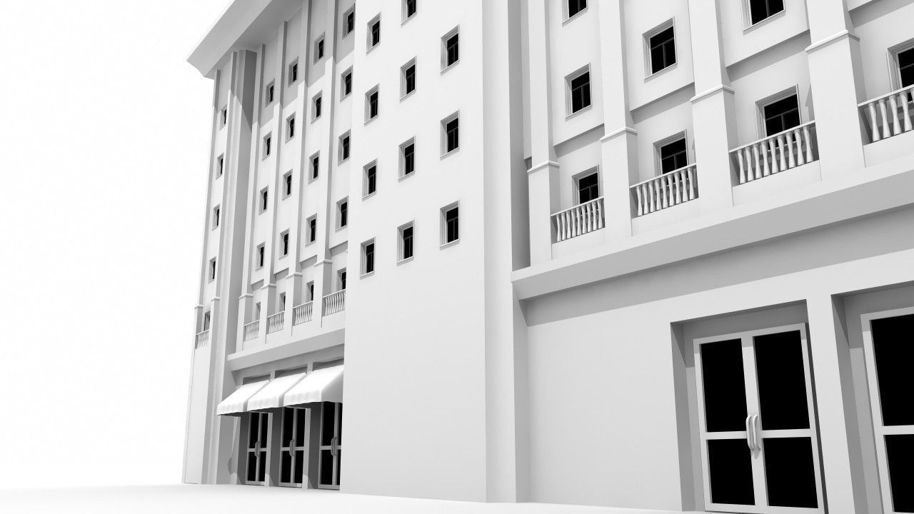 European Building Facade 3D model_1