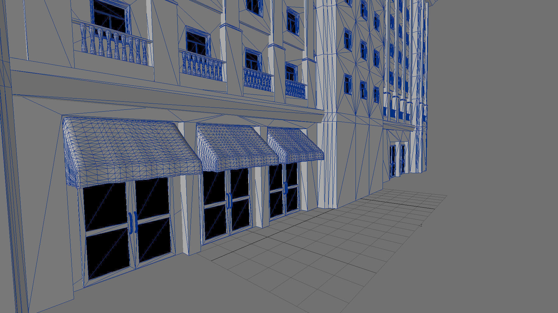 European Building Facade 3D model_5