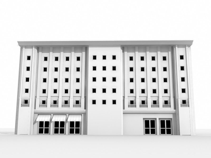 European Building Facade 3D model_3