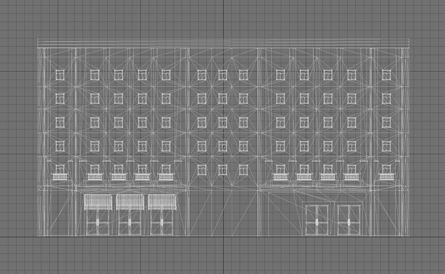 European Building Facade 3D model_7