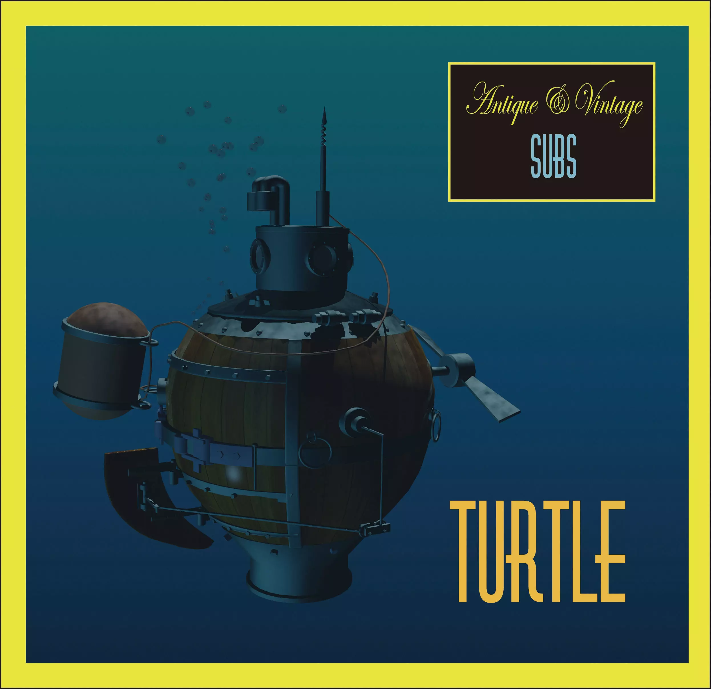 Turtle submarine 3D model_0