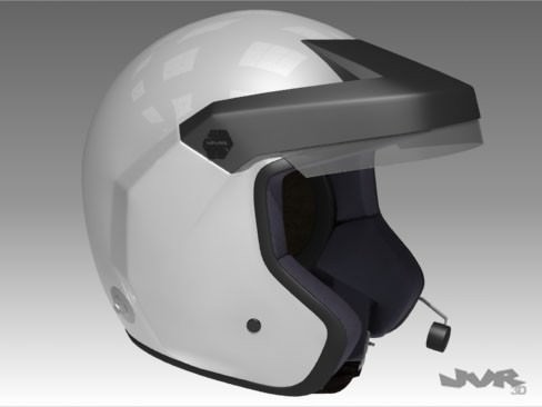 Rally Car Helmet 3D model_1