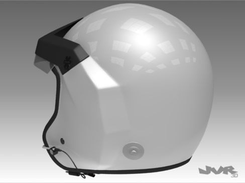Rally Car Helmet 3D model_2