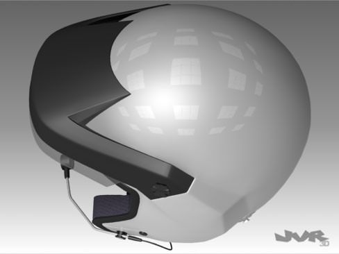 Rally Car Helmet 3D model_7