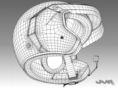 Rally Car Helmet 3D model_9