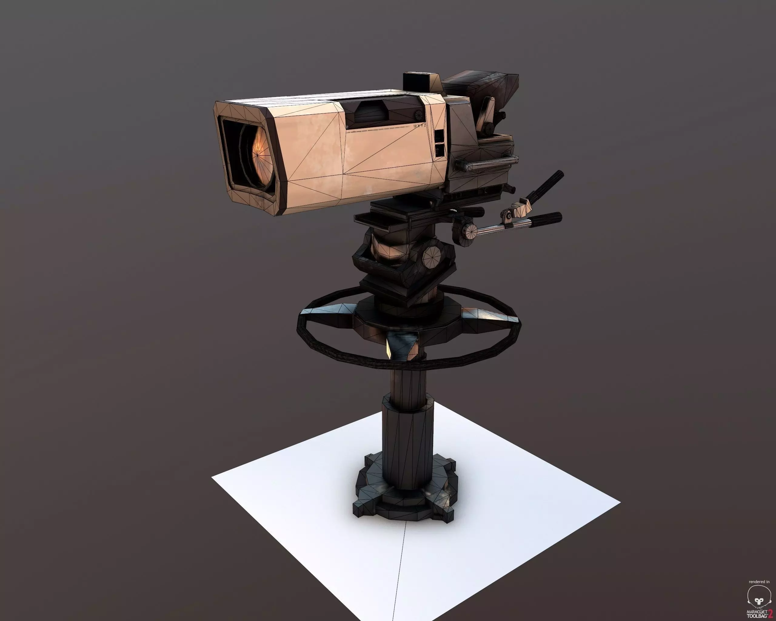 Studio Camera Low-poly 3D model