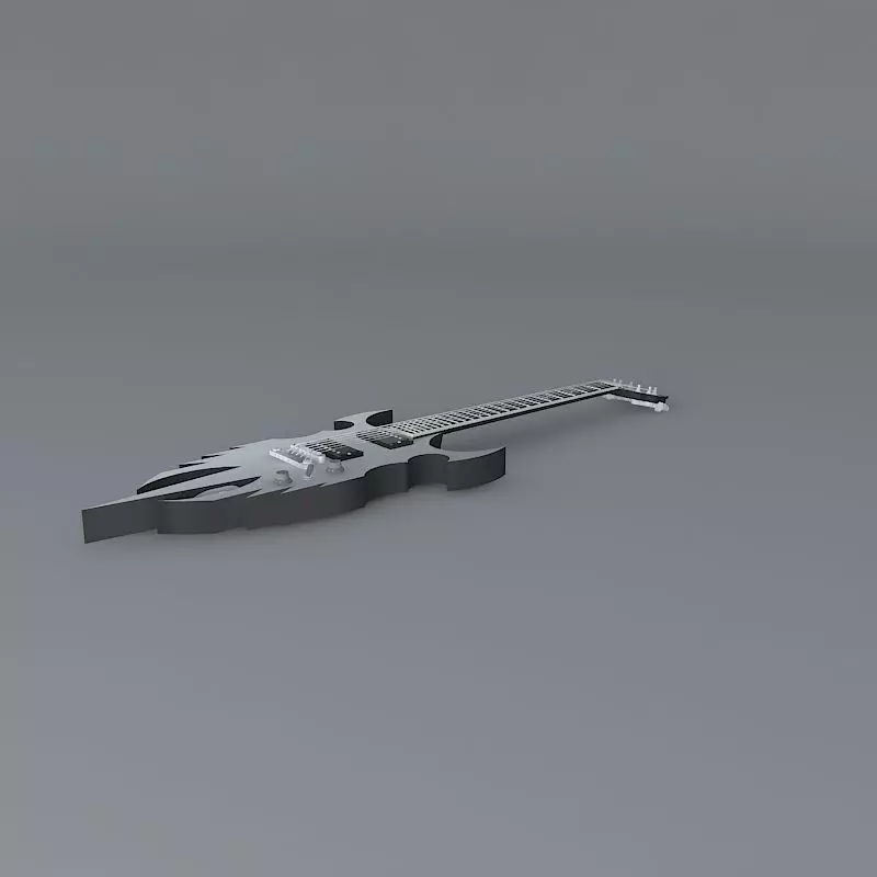 The Punisher guitar Free 3D model