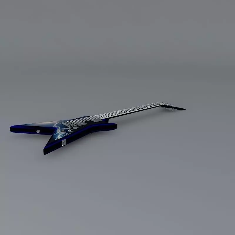 Lightning bolt guitar Free 3D model