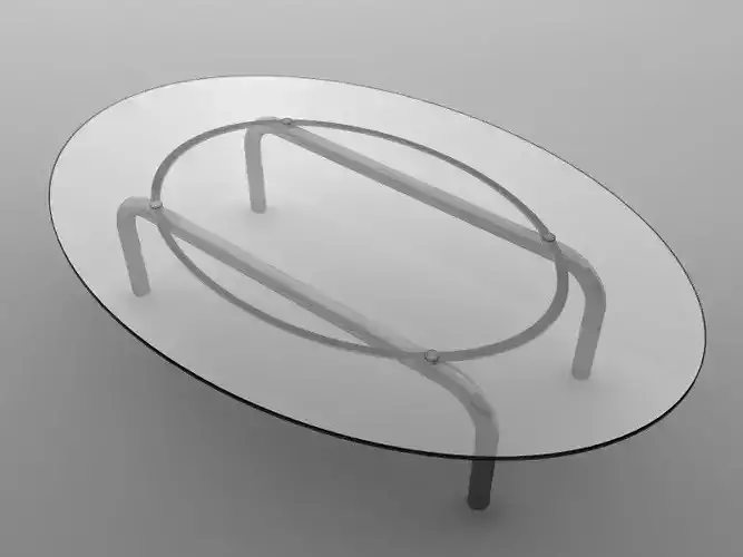 Oval Glass Table