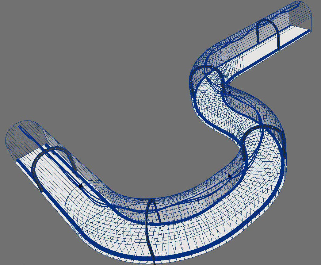 Underground Corridor Free 3D model_3