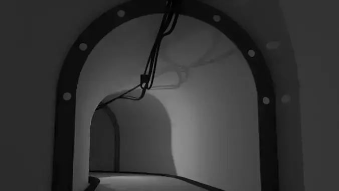 Underground Corridor Free 3D model
