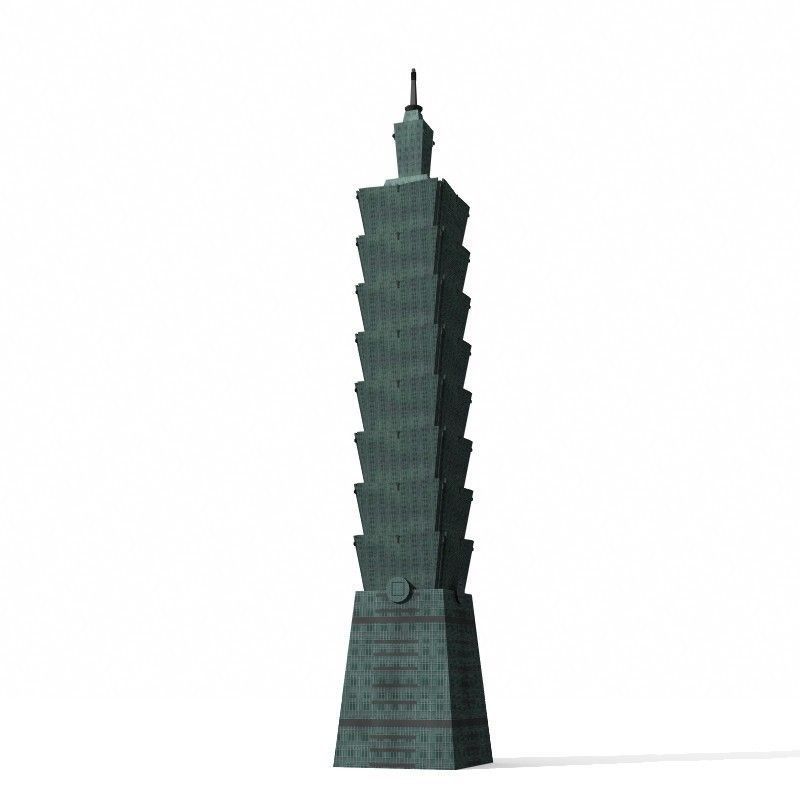 Low Poly Taipei 101 3D model_1