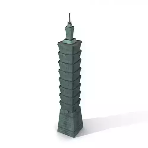 Low Poly Taipei 101 3D model
