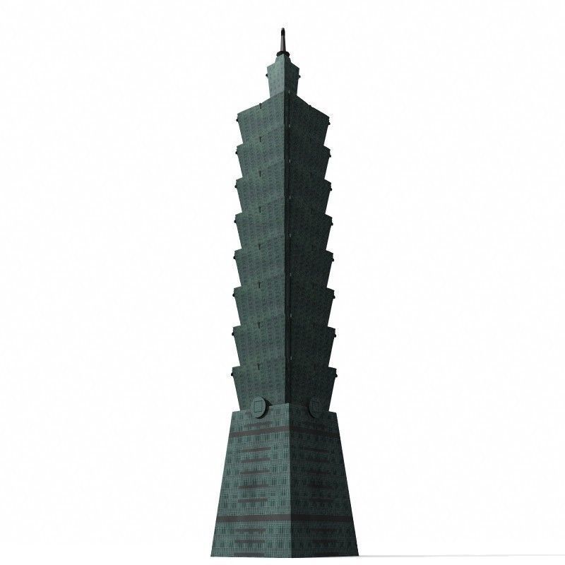 Low Poly Taipei 101 3D model_2