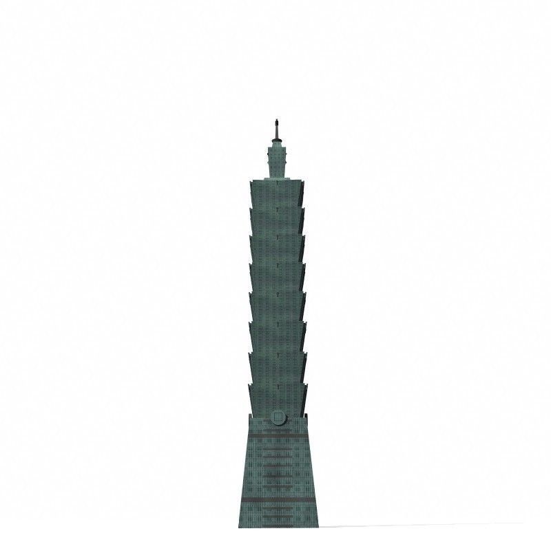 Low Poly Taipei 101 3D model_3