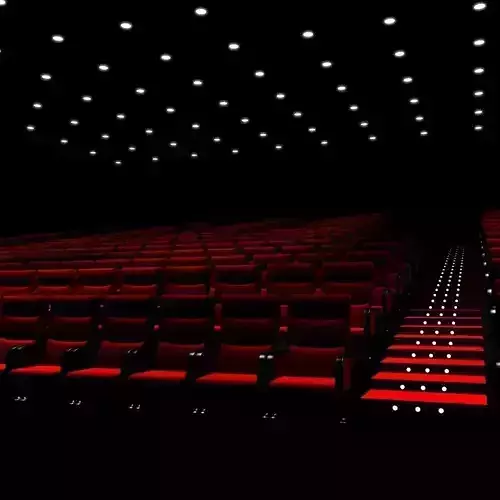 Movie Theater with screen 3D model