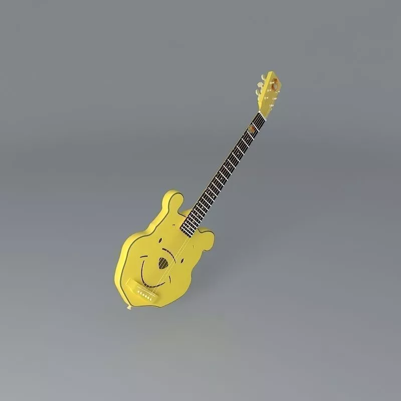 Winnie the Pooh acoustic guitar Free 3D model