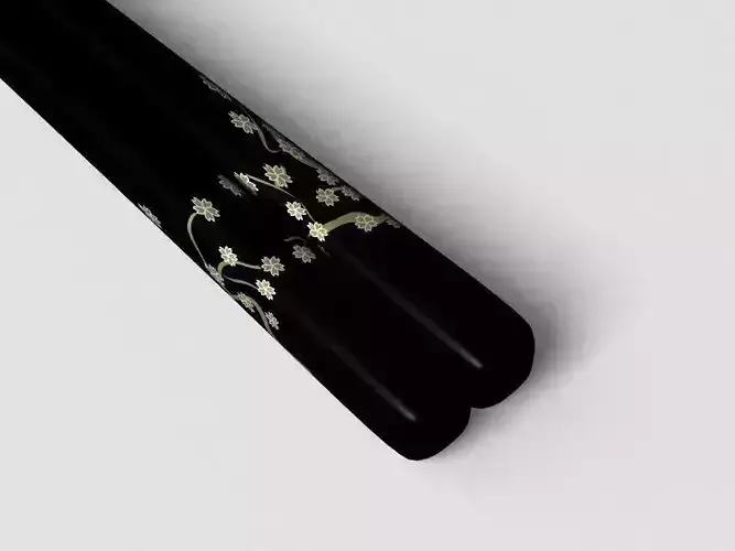 Chopsticks japanese 3D model
