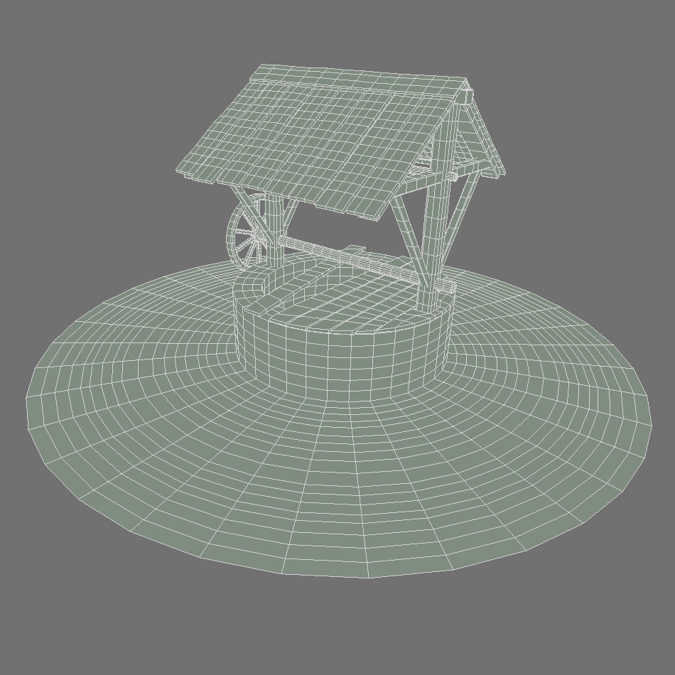 Ancient Stone Well 3D model_12