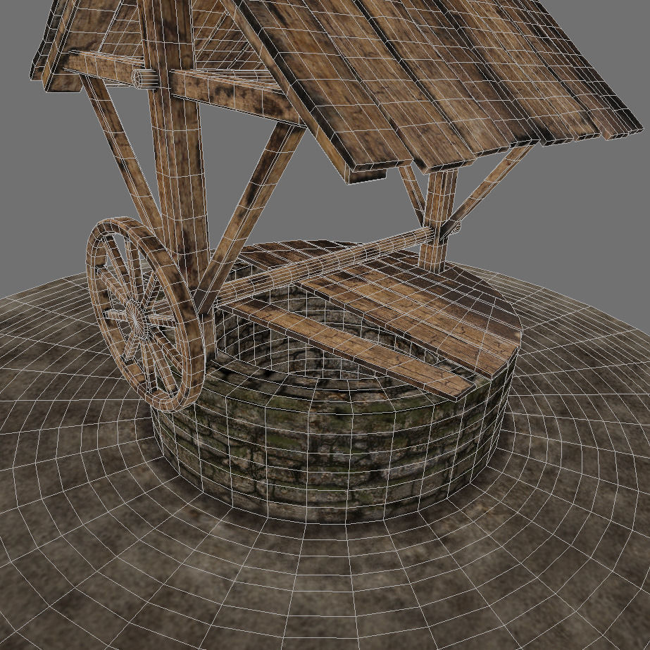 Ancient Stone Well 3D model_9