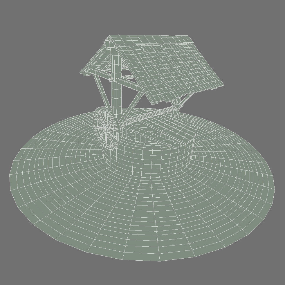 Ancient Stone Well 3D model_11