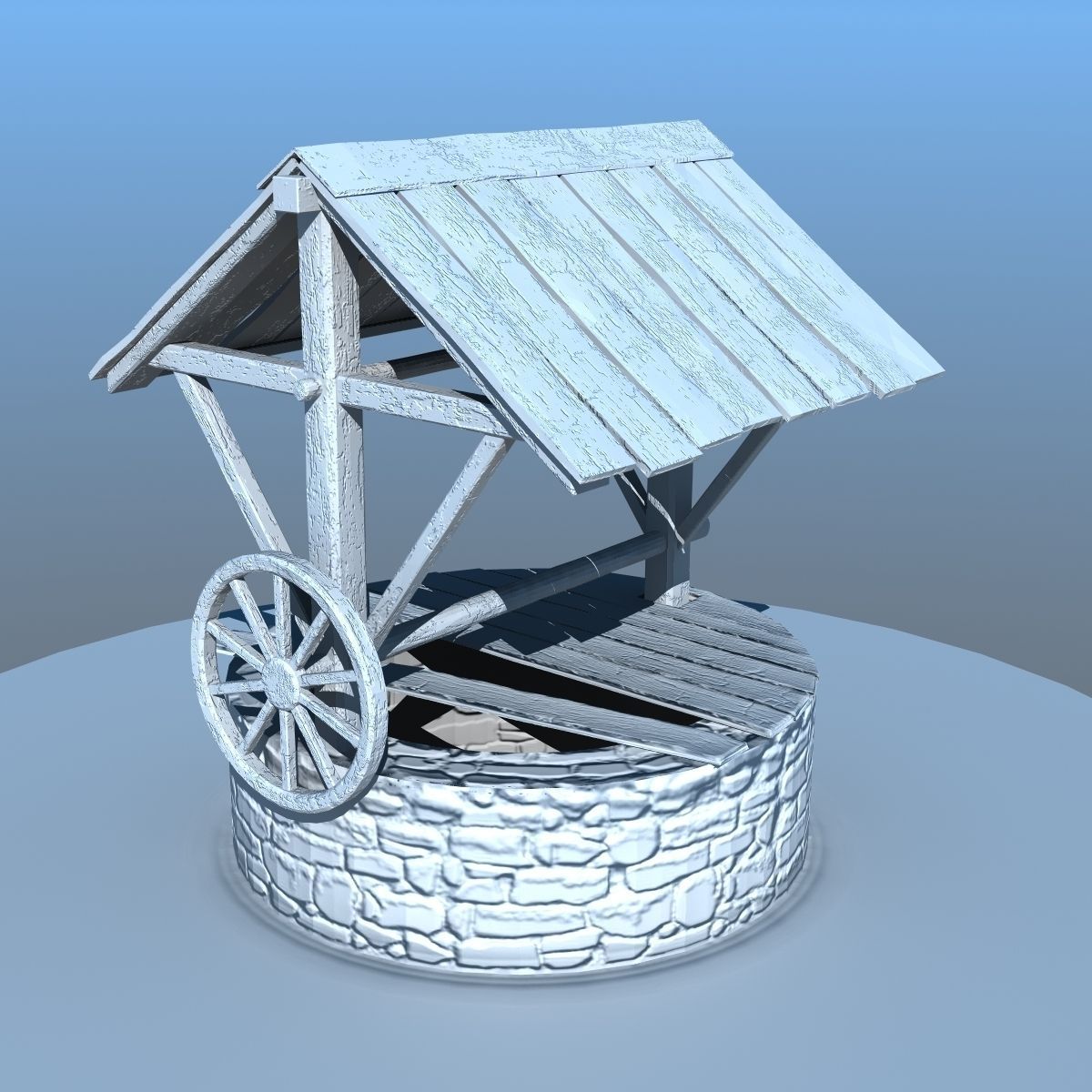 Ancient Stone Well 3D model_10