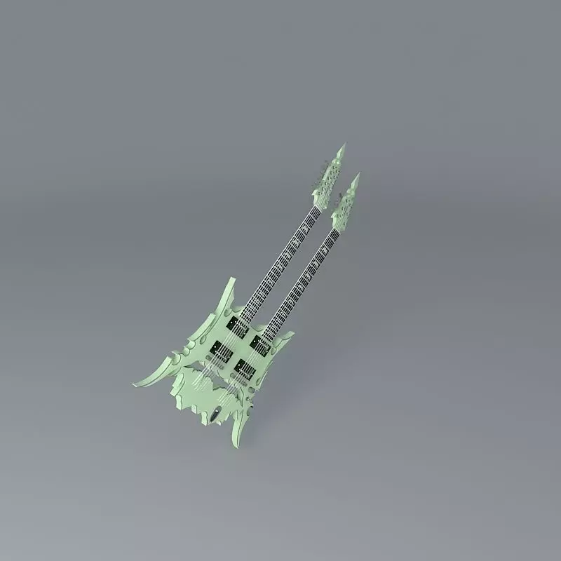 The double Phoenix guitar Free 3D model