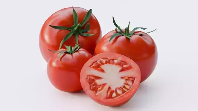 Photorealistic Tomato 3D Model