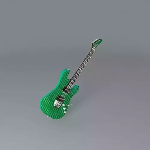 Kramer green tiger maple guitar